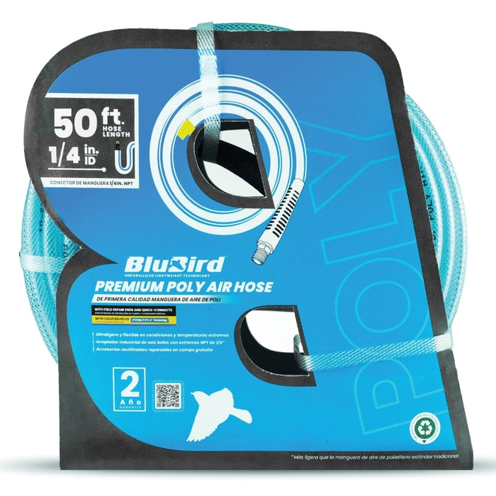 BluBird Poly Air Hose Assembly 1/4" x 50' BBPU1450