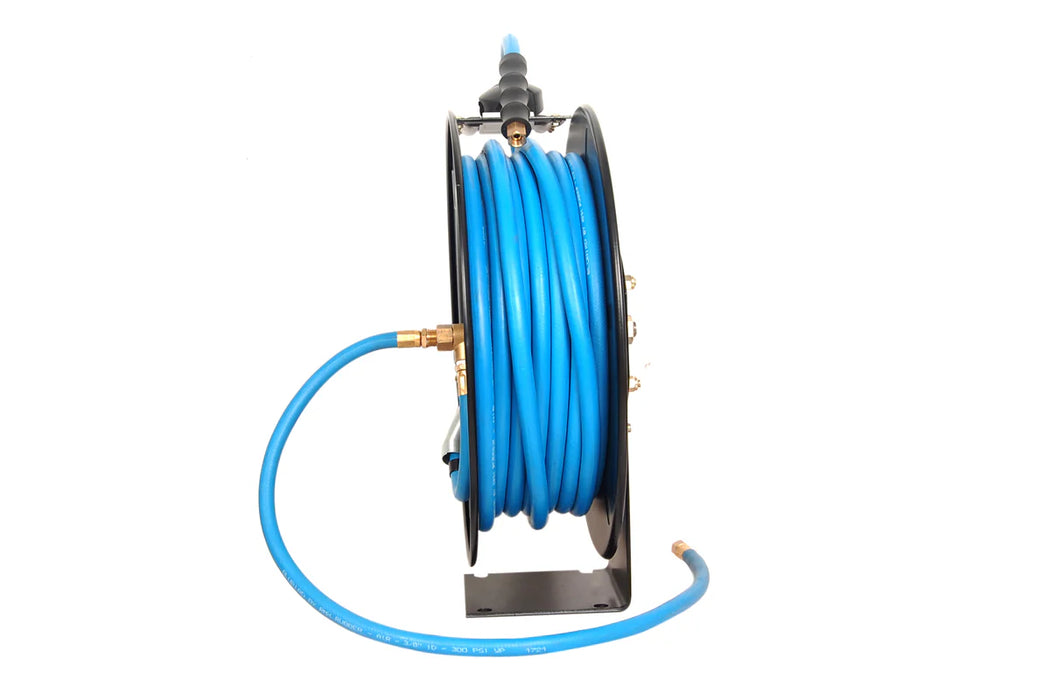 MT-RSR Blu-Bird Air Hose Reel - 3/8" x 50' 3/8 MPT w/ 1/4" Reducer - 300 PSI BBR3850