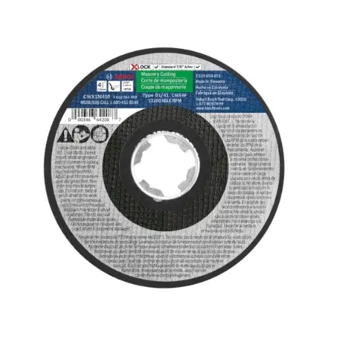 Bosch X-LOCK MASONRY CUTTING T1 4-1/2" X 1/16" CWX1M450