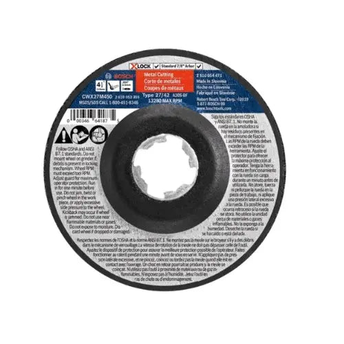 Bosch X-LOCK METAL CUTTING T27 4-1/2 X .098" CWX27M450