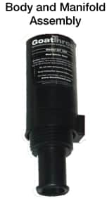 Goat Throat STANDARD NITRILE BODY AND MANIFOLD ASSEMBLY (parts 10 - 15) GTBMA-100