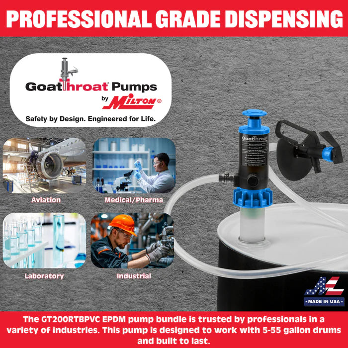 Goat Throat GT200 Pump Bundle W/Remote Tap - PVC Hose GT200RTBPVC
