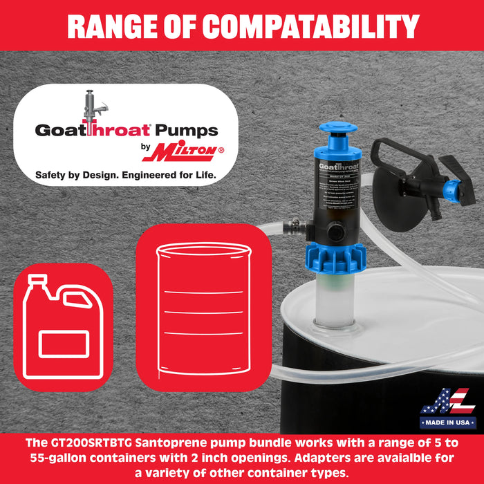 Goat Throat GT200S Pump Bundle W/Remote Tap - Tygon Hose GT200SRTBTG