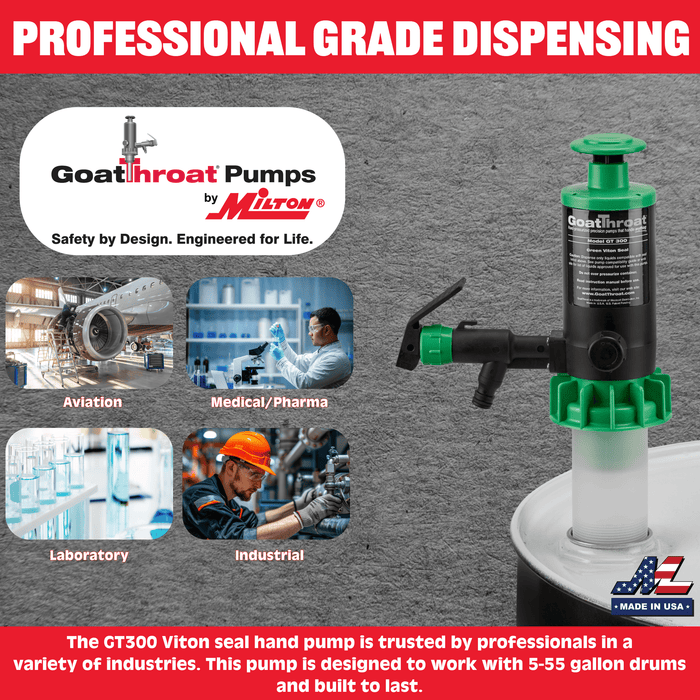 Goat Throat Drum Pump with Viton Seals GT300