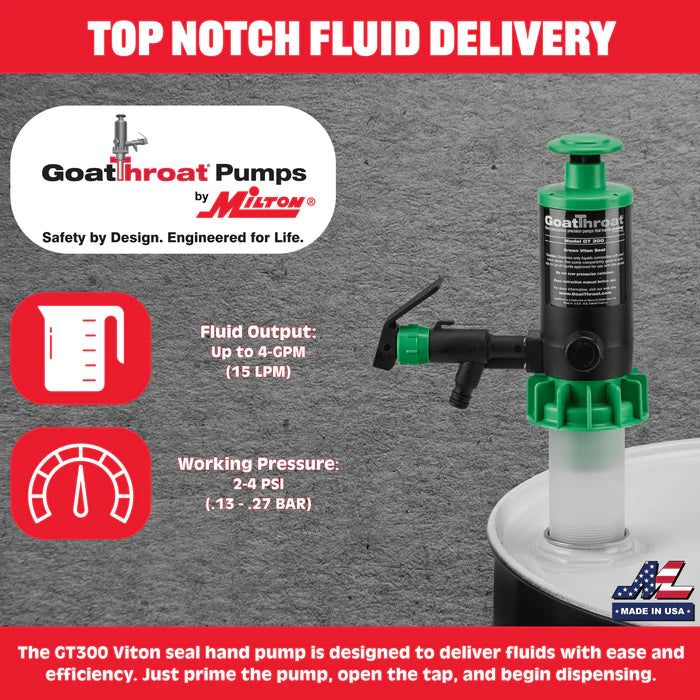 Goat Throat Drum Pump with Viton Seals GT300