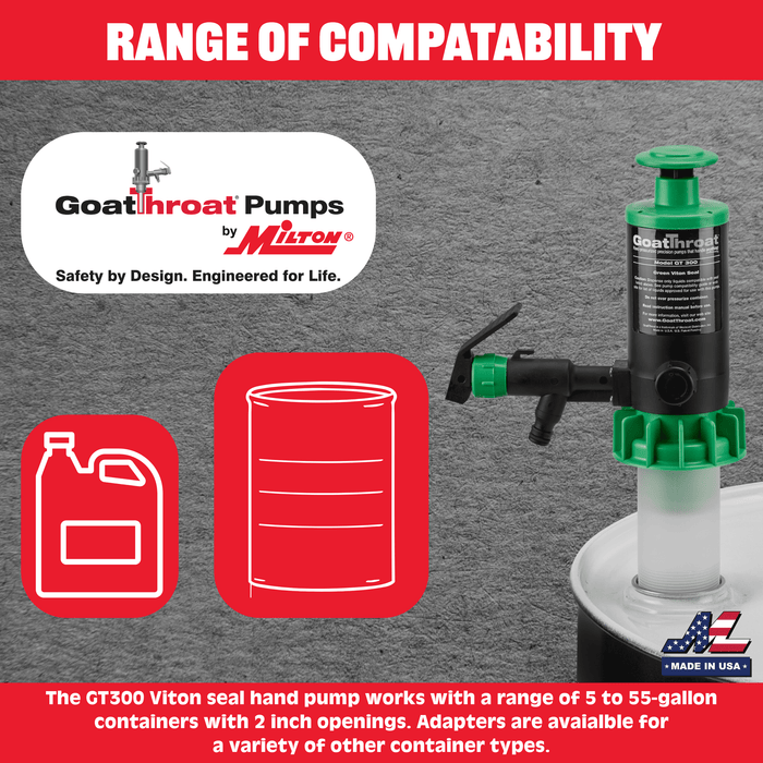 Goat Throat Drum Pump with Viton Seals GT300