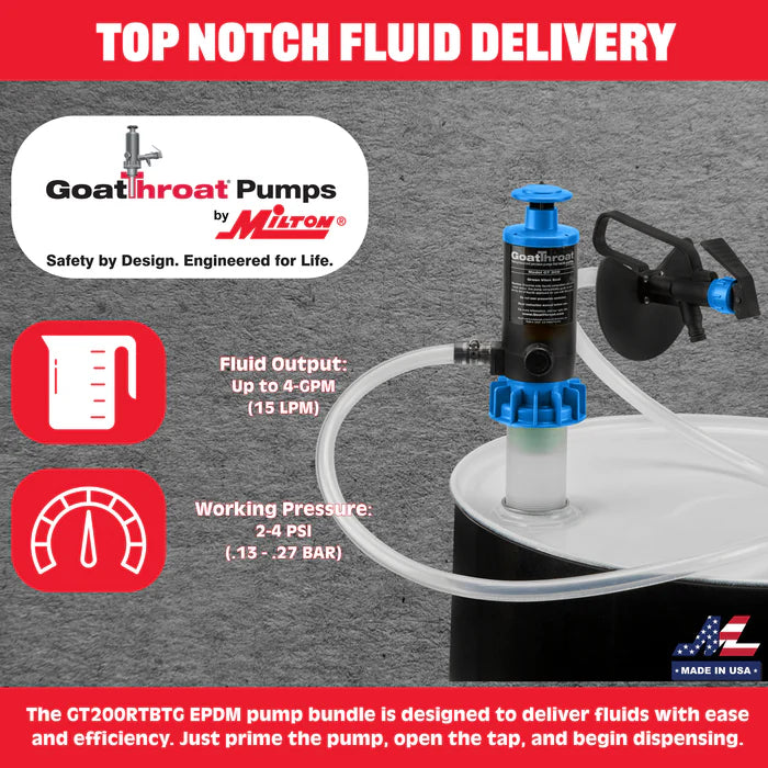 Goat Throat GT200 Pump Bundle W/Remote Tap - Tygon Hose GT200RTBTG