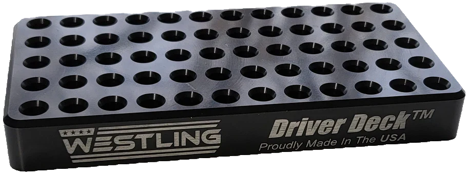 MT-RSR Westling 1/4" Bit Driver Deck/Tray - 60 Slots - Black WES-DDBLK