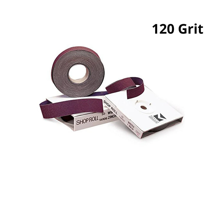 MT-RSR Aluminum Oxide Shop Roll 120 Grit 1” X 50 Yds E-12989