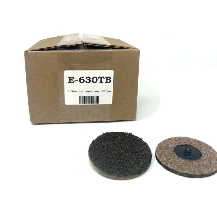 MT-RSR 3" Roloc-type Disc Coarse Brown 25/box E-630TB
