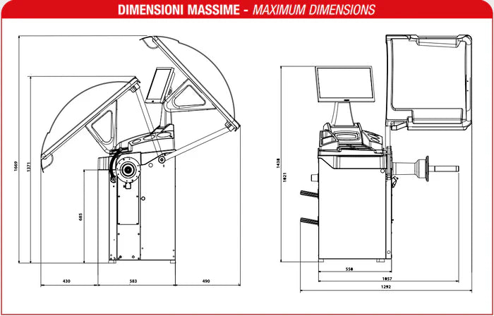 MT-RSR Corghi EM9280 Wheel Balancer COR-0-21192811/00