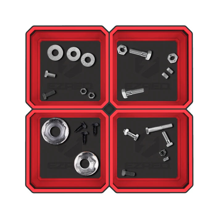 MT-RSR Large Expandable Magnetic Parts Tray - Red EZR-MT