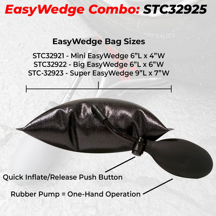 Steck Pro-Grade EasyWedge Inflatable Air Wedge Pump Bag 3Pk STC32925