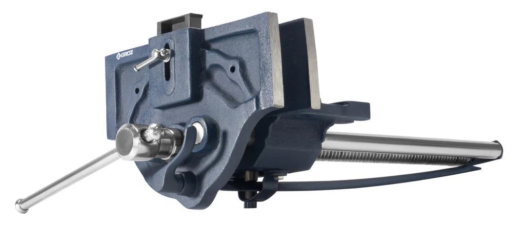 Groz 10.5" Quick Release Woodworking Vise, Cast Iron, “Toe-in" Feature 39014