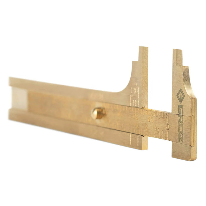 Groz 4" Pocket Brass Caliper, Internal and External 1304-1