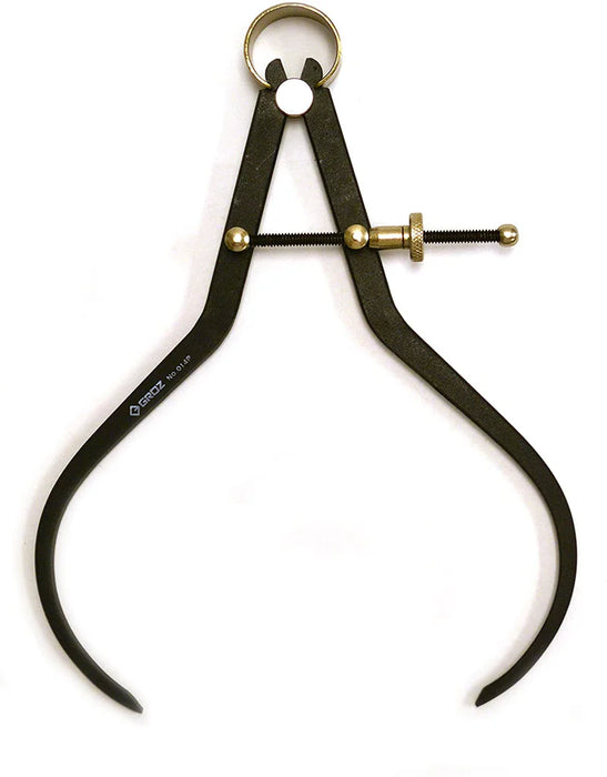 Groz Craftsmen's Spring Eternal Caliper, 8", Steel, with solid nut 1473