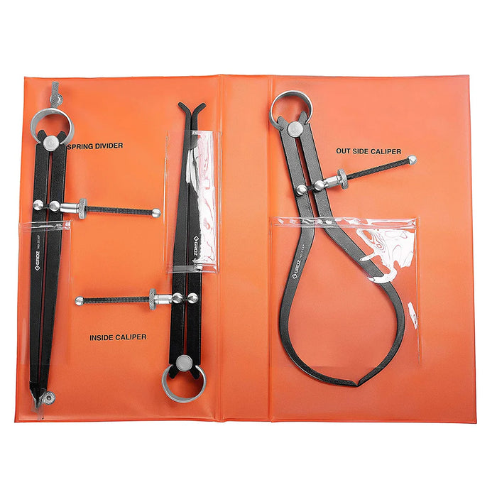Groz Inside, Outside Caliper & Divider Set, 8" Steel 1493