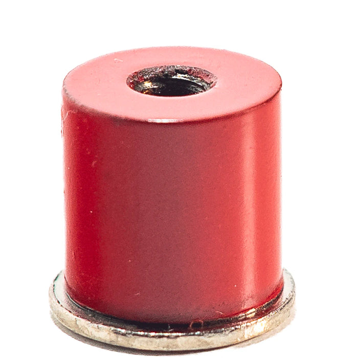 Groz Pot Magnet with 1/4" Tapped Hole, in 6, 10, 13.2, or 28.6 Pound Magnetic Pulls 3434
