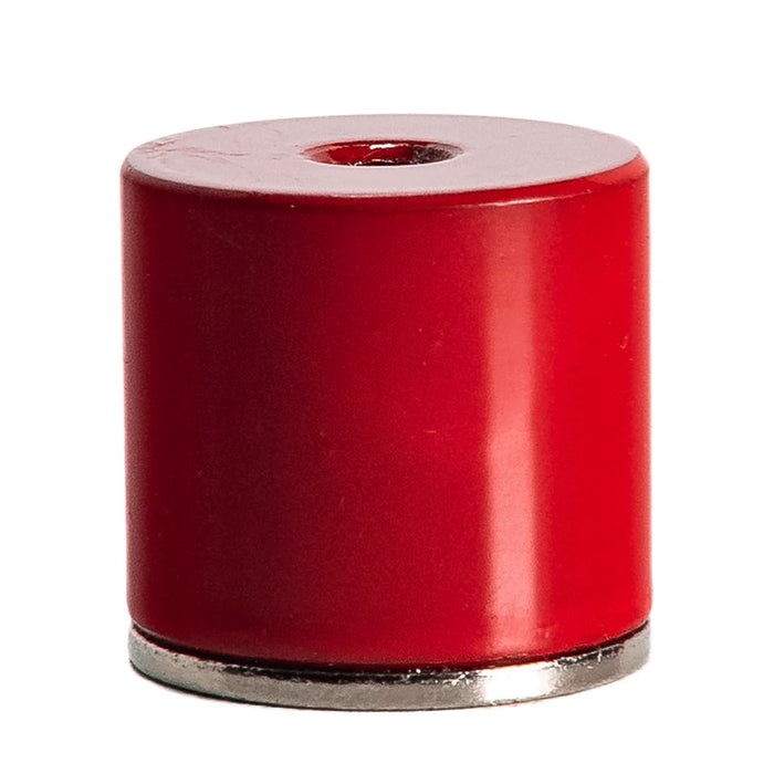 Groz Pot Magnet with 1/4" Tapped Hole, in 6, 10, 13.2, or 28.6 Pound Magnetic Pulls 3435