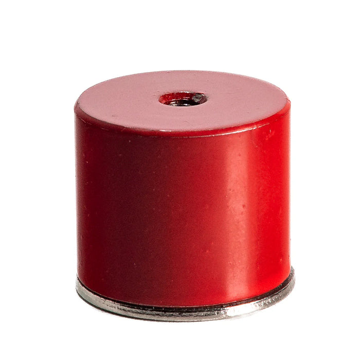 Groz Pot Magnet with 1/4" Tapped Hole, in 6, 10, 13.2, or 28.6 Pound Magnetic Pulls 3432