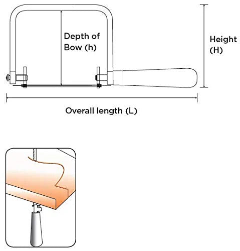 Groz Coping Saw - Chrome Plated Frame - DIY - Overall Length: 12-3/4” 30222