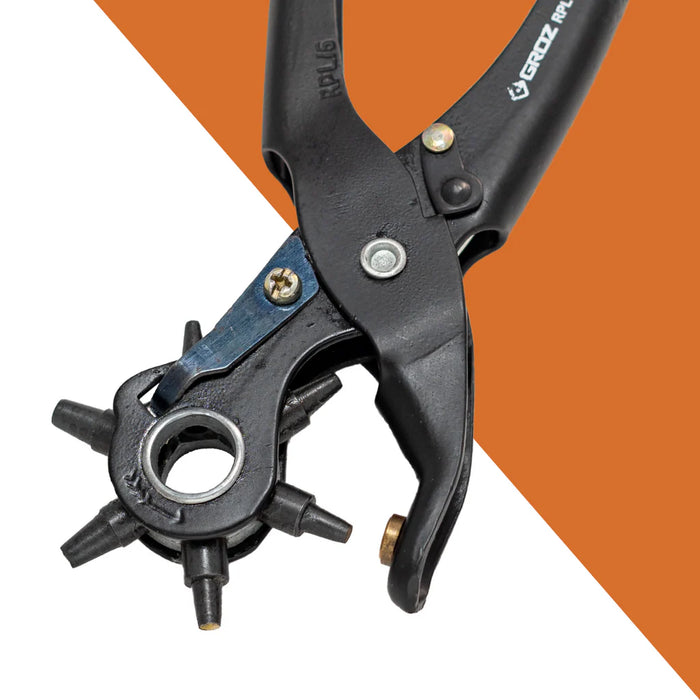 Groz Revolving Punch Pliers, 6 sizes 5/64" to 3/16" 31600