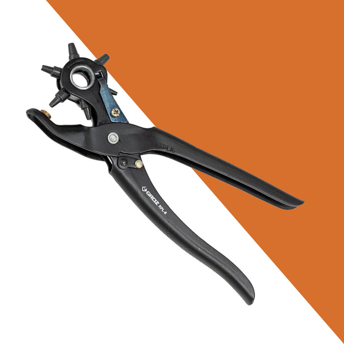 Groz Revolving Punch Pliers, 6 sizes 5/64" to 3/16" 31600