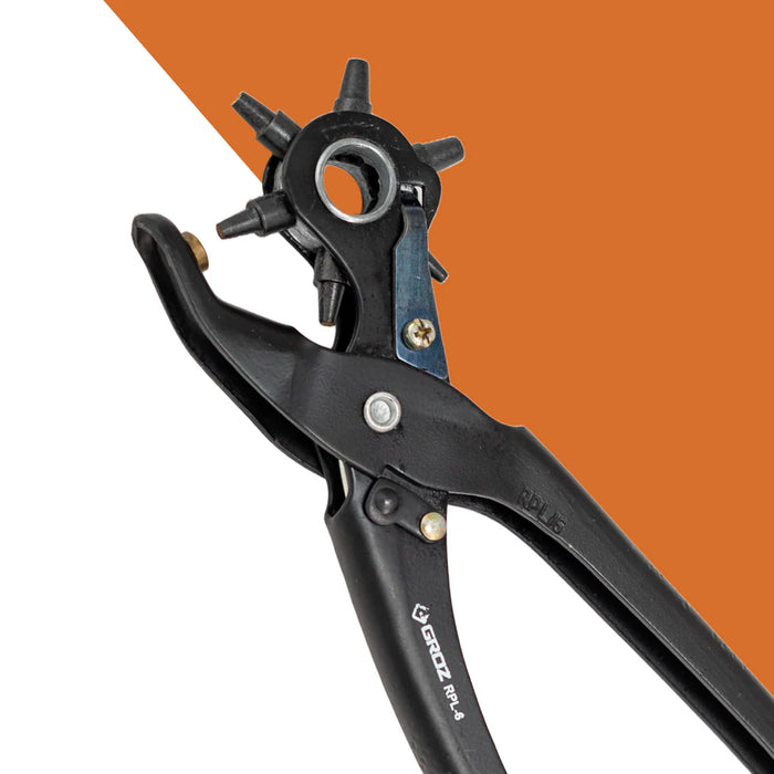 Groz Revolving Punch Pliers, 6 sizes 5/64" to 3/16" 31600