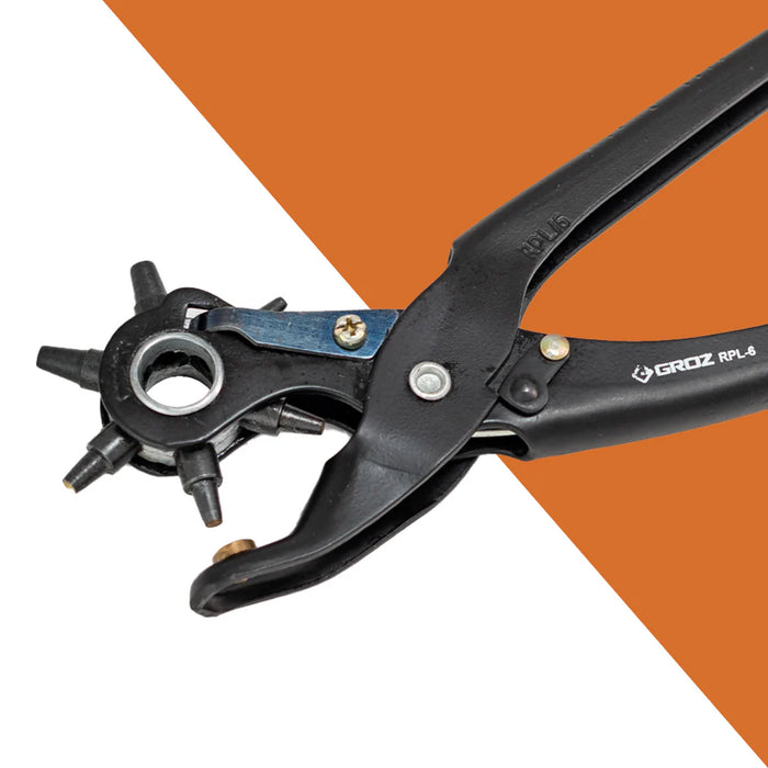 Groz Revolving Punch Pliers, 6 sizes 5/64" to 3/16" 31600