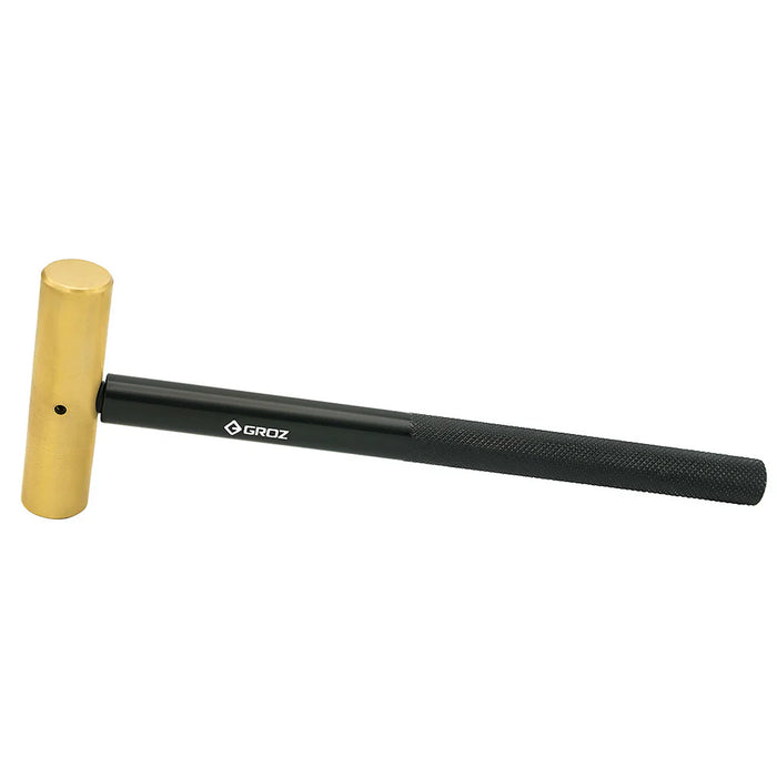 Groz Brass Hammer with Black Oxidized Aluminum Handle, 6 oz. 32490