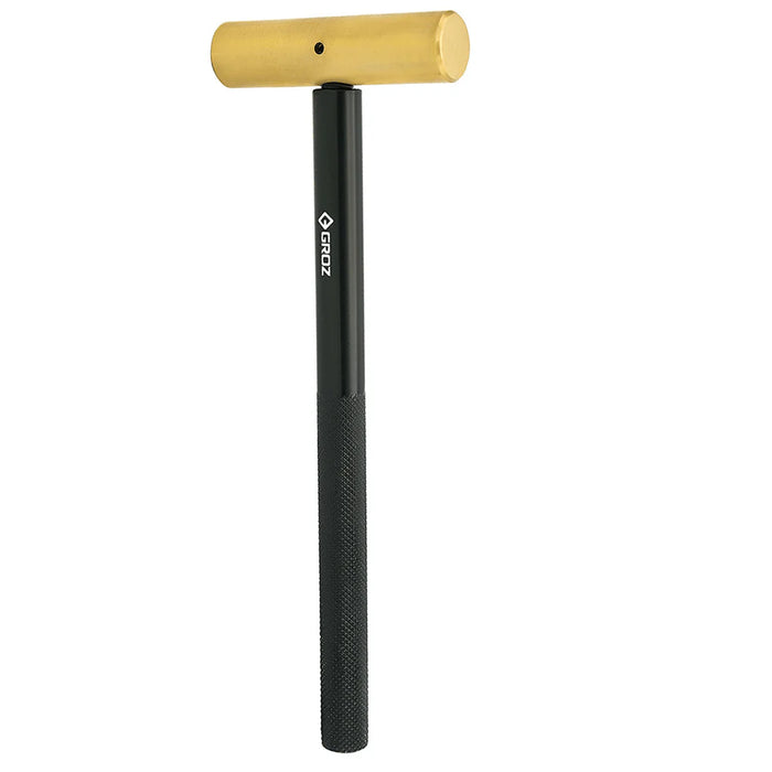 Groz Brass Hammer with Black Oxidized Aluminum Handle, 6 oz. 32490