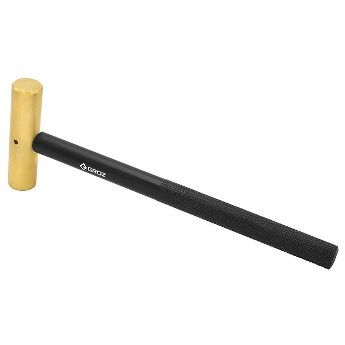 Groz Brass Hammer with Black Oxidized Aluminum Handle, 3 lb. 32493