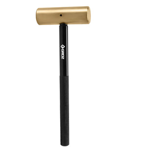 Groz Brass Hammer with Black Oxidized Aluminum Handle, 1 lb. 32491