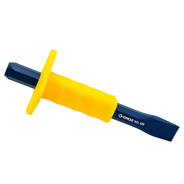 Groz Octagonal Cold Chisel with Grip Guard, 10" - 3/4" or 1" Width 32842