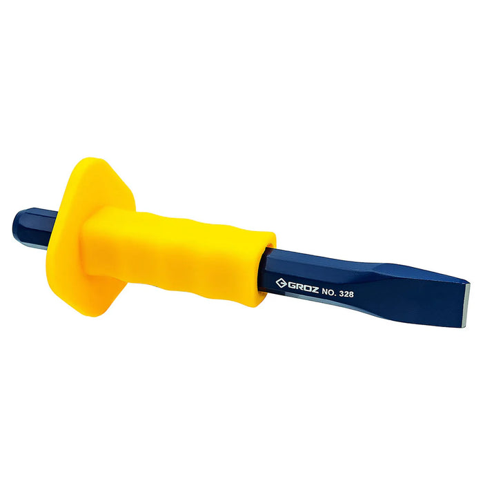 Groz Octagonal Cold Chisel with Grip Guard, 10" - 3/4" or 1" Width 32841