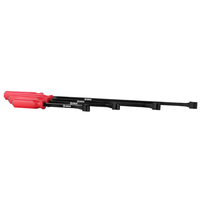 Groz 4 Piece Handled Pry Bar Set - 12", 18", 24", 32" 33132