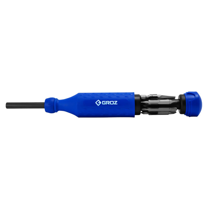 Groz 14-in-1 HVAC Screwdriver with 14 interchangeable steel bits 33714