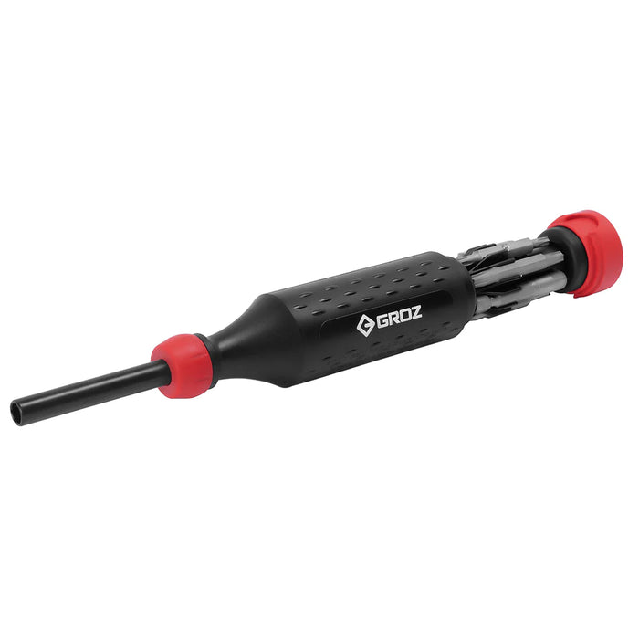 Groz 14-in-1 Automotive Screwdriver with 14 interchangeable steel bits 33716