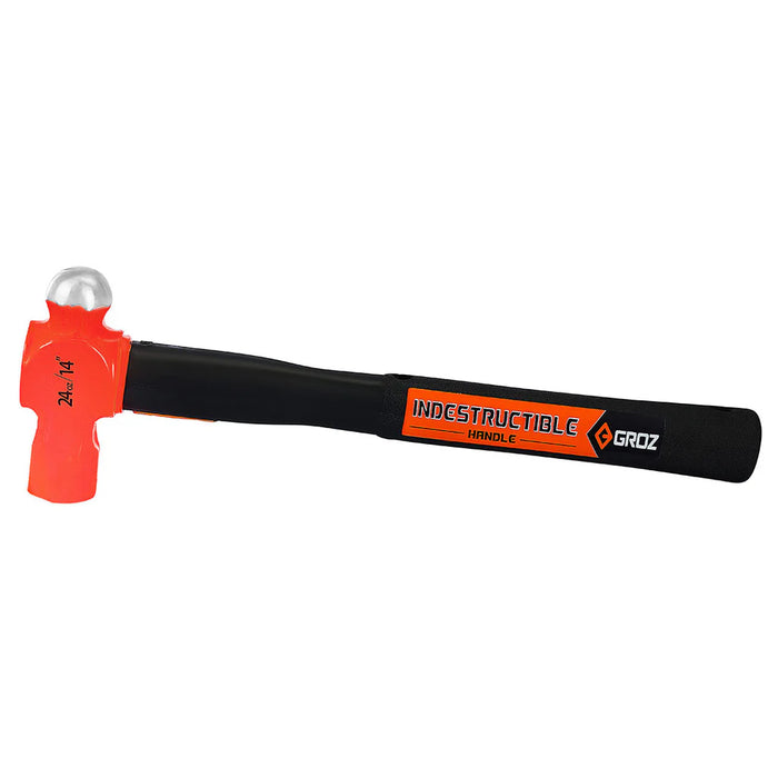 Groz 14" Indestructible Handle Ball Pein Hammer, 24 oz. 34540