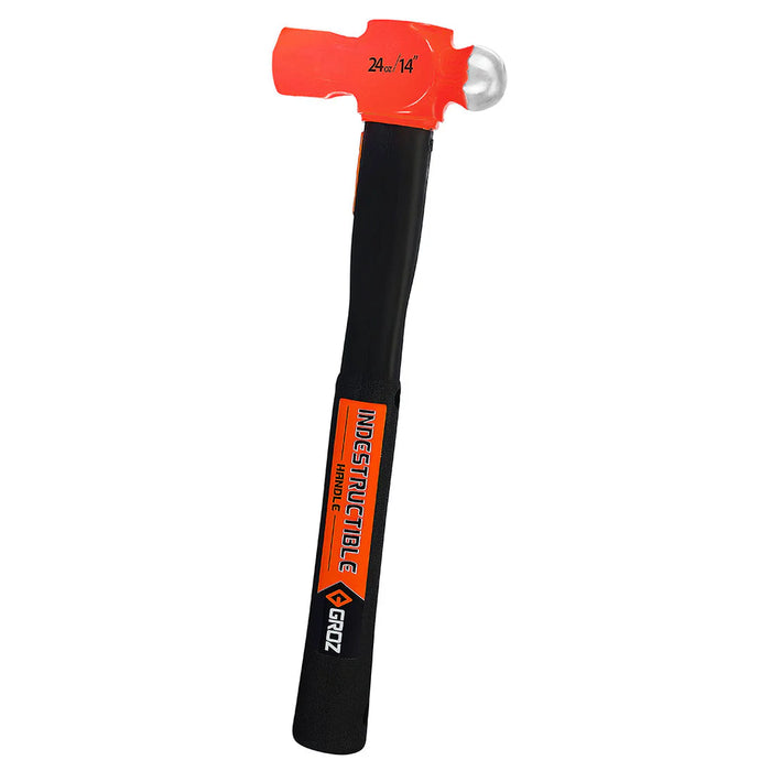 Groz 14" Indestructible Handle Ball Pein Hammer, 24 oz. 34540