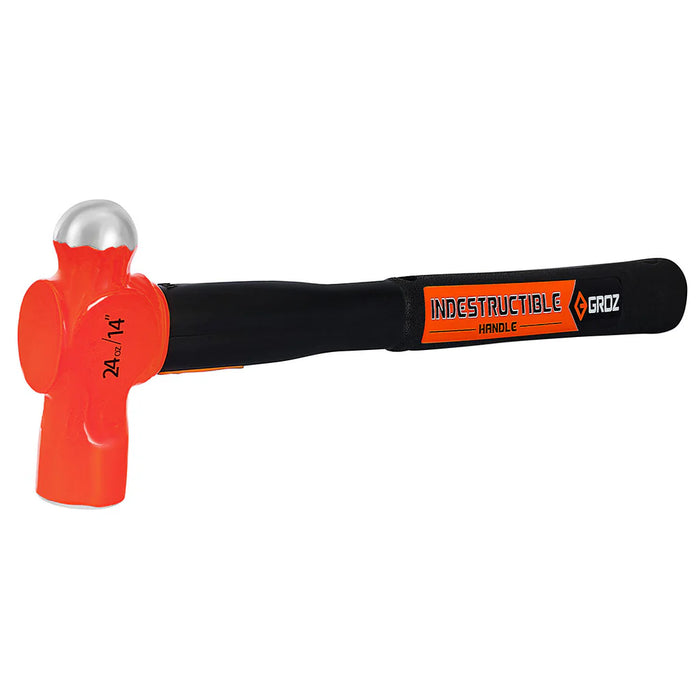 Groz 14" Indestructible Handle Ball Pein Hammer, 24 oz. 34540