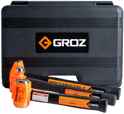 Groz 3 Piece Indestructible Handle Hammer Kit 34575