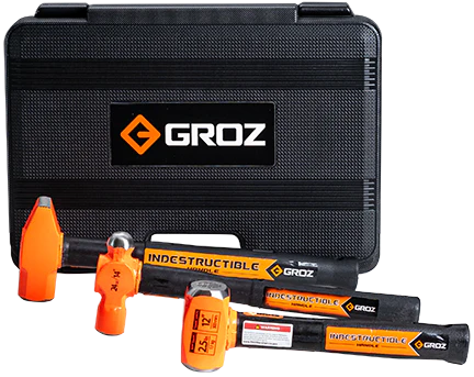 Groz 3 Piece Indestructible Handle Hammer Kit 34575