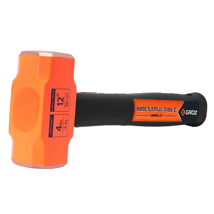 Groz 12" Indestructible Handle Copper Head Club Hammer, 4 lb. 34600