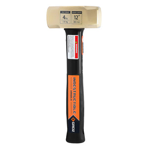 Groz 12" Indestructible Handle Brass Head Sledgehammer, 4 lb. Head 34702