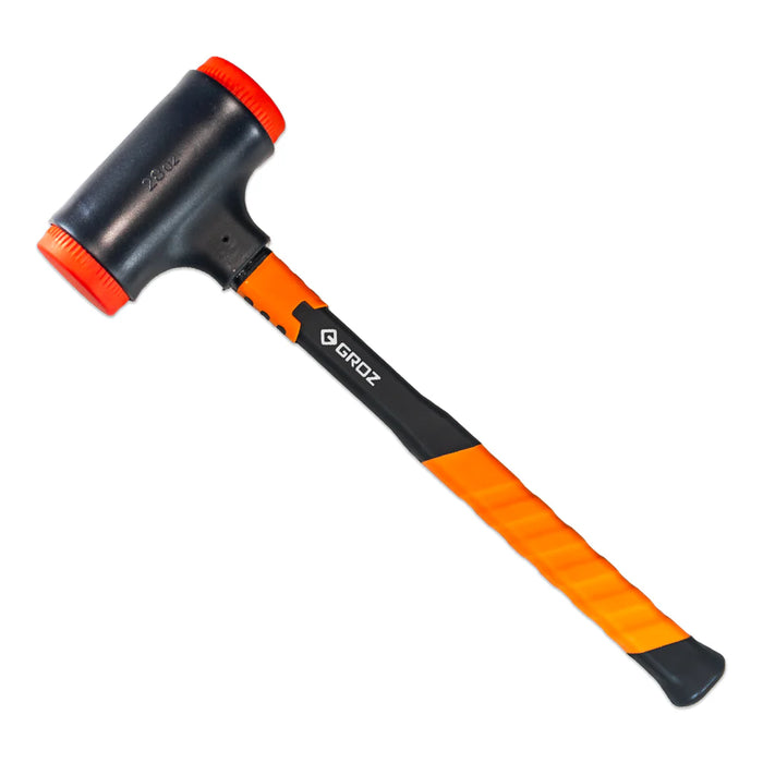 Groz Dead Blow Hammer Fiberglass Handle, with Replaceable Faces 34830
