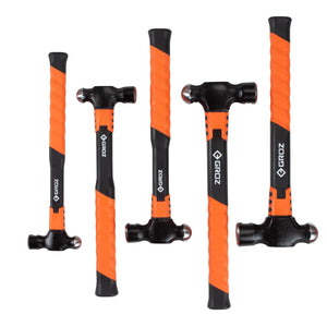 Groz 5 Piece Ball Pein Hammers Set - 8, 12, 16, 24, & 32 Oz. 36497