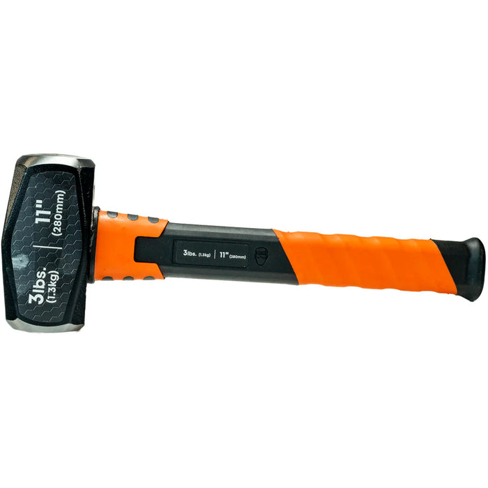 Groz 11" Drilling Hammer with Fiberglass Handle, 3 lb. 36561