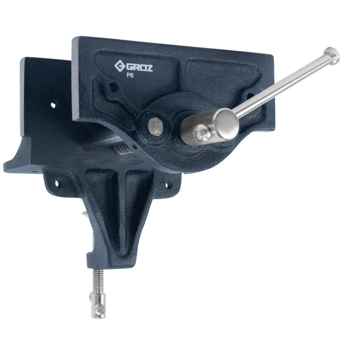 Groz Portable Woodworking Vise, 6" Wide Jaw, with "Toe-in" Feature 39006