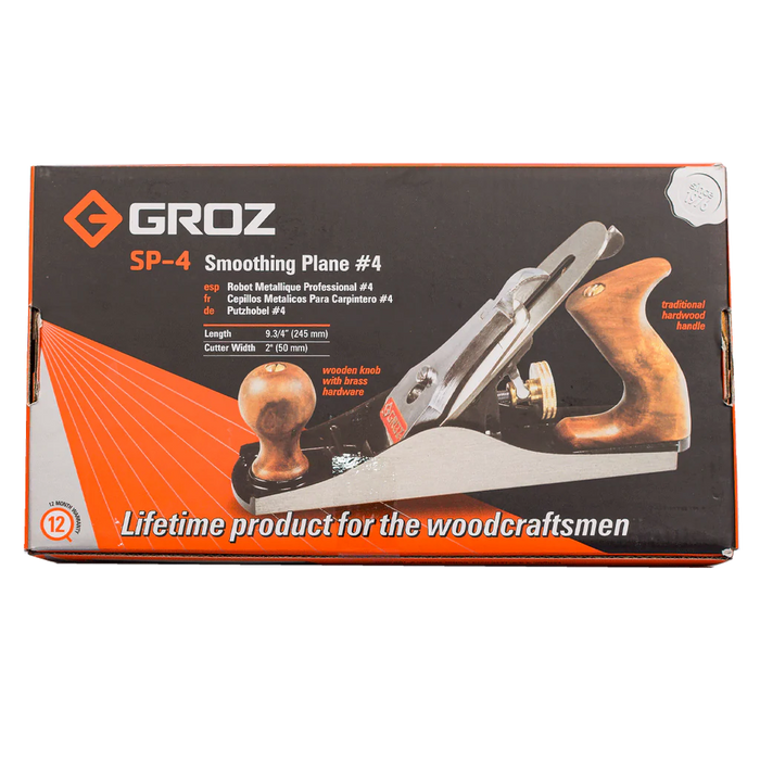 Groz Smoothing Bench Planer with Smooth Base, 1.75" or 2" Wide Cutter 39701